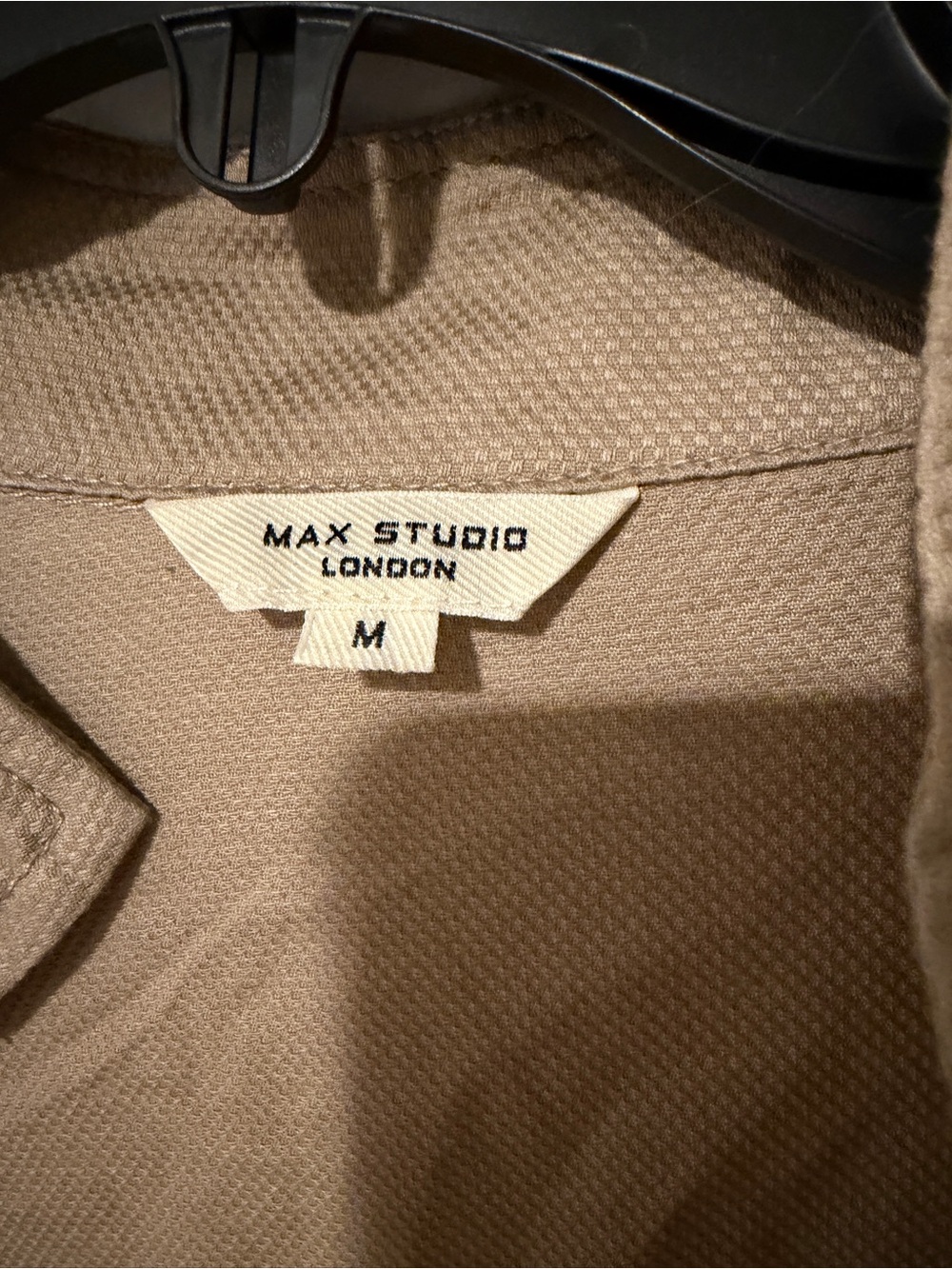 Max Studio Neutral Tan Button-Front Utility Jacket - Picture 2 of 2
